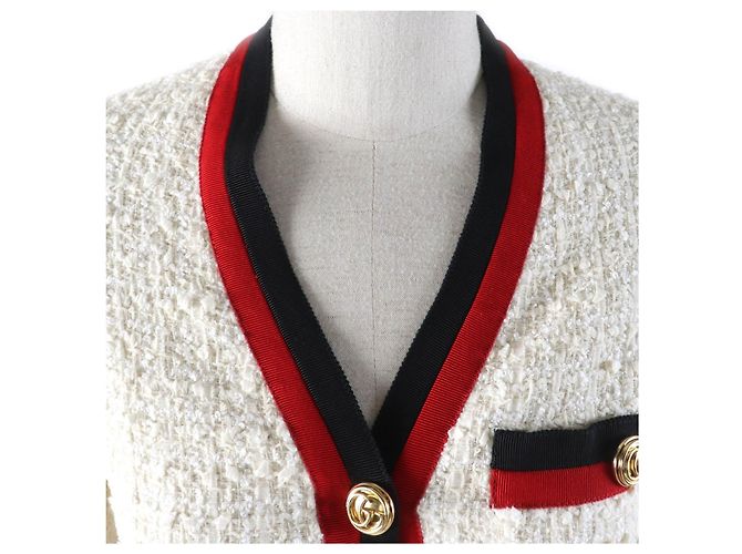 Gucci 551562 Mono de Algodón y Rayón Blanco Blanco roto - vista 4