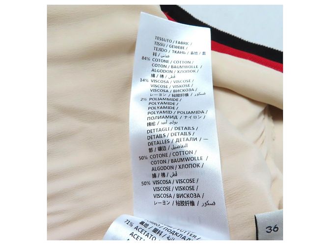 Gucci 551562 Mono de Algodón y Rayón Blanco Blanco roto - vista 9
