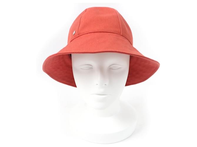 Cappello in cotone metallico Hermès Arancione - vista 2