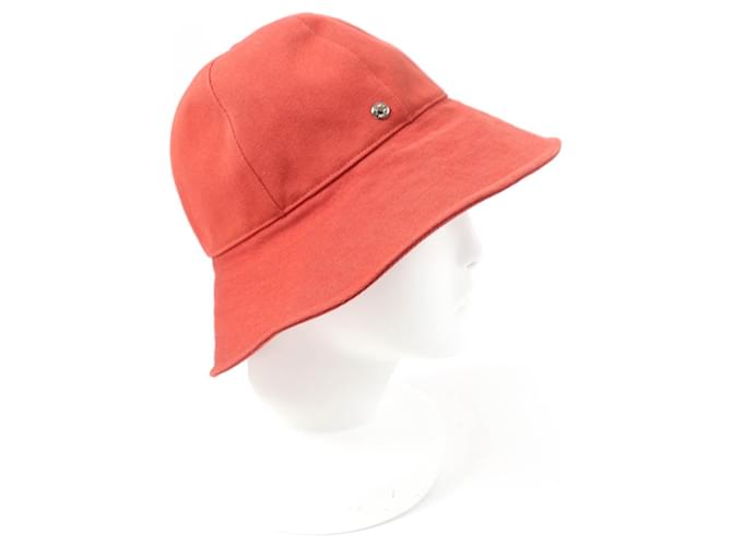 Cappello in cotone metallico Hermès Arancione - vista 5