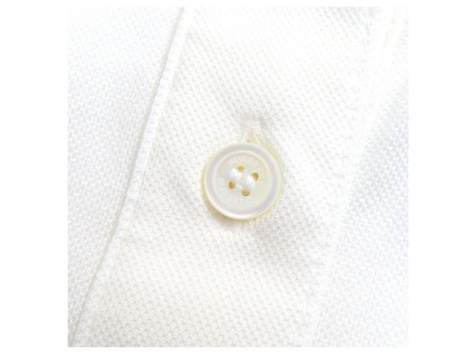 Camisa polo de algodón con bordado del logo TB de Burberry Blanco - vista 4