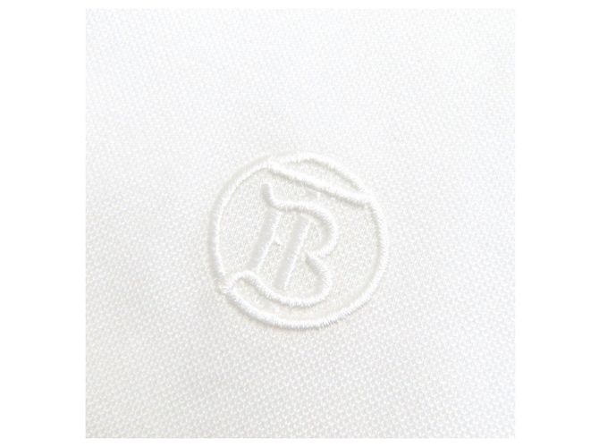 Camisa polo de algodón con bordado del logo TB de Burberry Blanco - vista 5