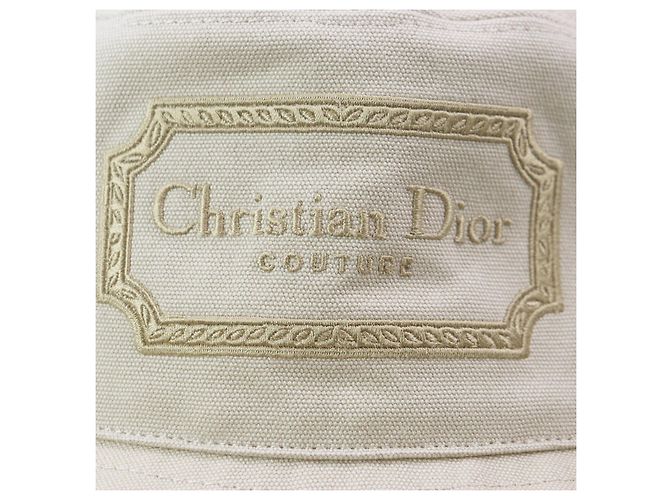 Baumwoll-Bucket-Hut mit gesticktem Dior-Logo Beige - view 7