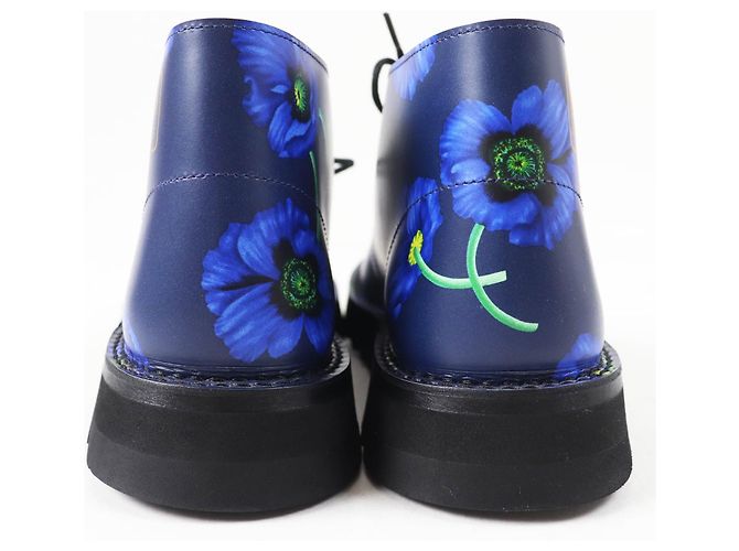 Lederstiefel KENZOWAVE NIGO mit Mohnblumenprint Kenzo Blau Marineblau - Ansicht 3