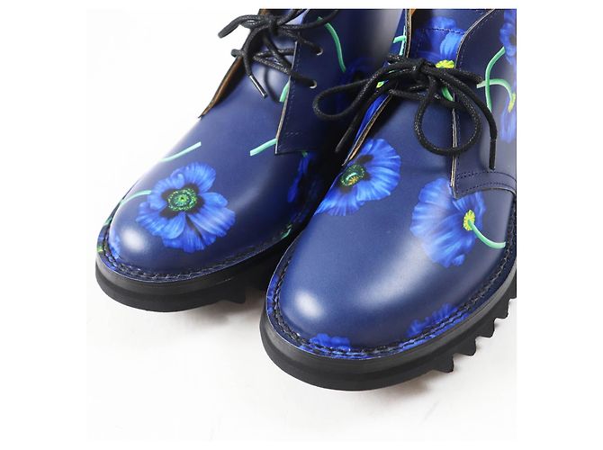 Lederstiefel KENZOWAVE NIGO mit Mohnblumenprint Kenzo Blau Marineblau - Ansicht 6