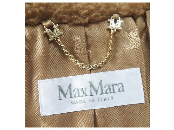 Max Mara RODANO TEDDY BEAR Poncho de seda camelo Marrom - vista 10