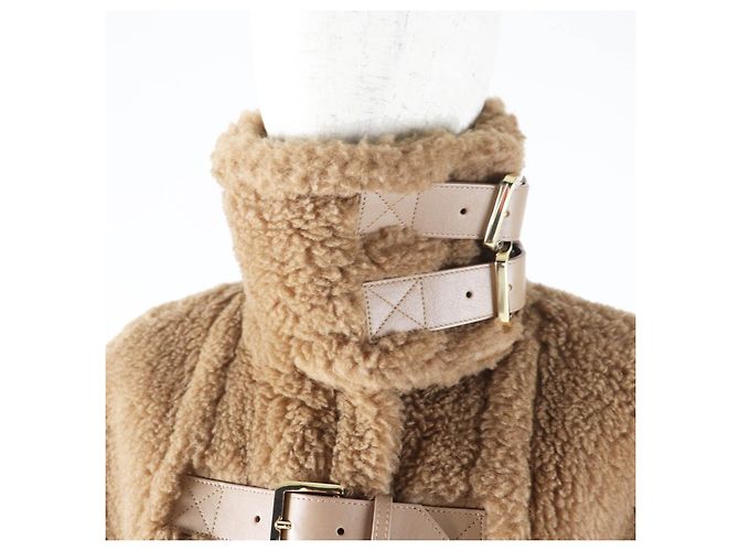 Max Mara RODANO TEDDY BEAR Poncho de seda camelo Marrom - vista 3