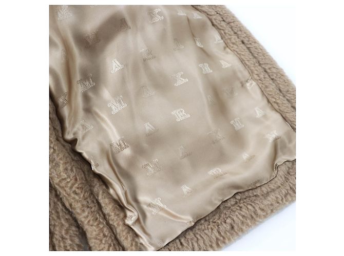 Max Mara RODANO TEDDY BEAR Poncho de seda camelo Marrom - vista 8