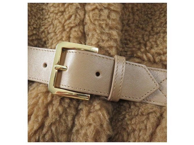 Max Mara RODANO TEDDY BEAR Poncho de seda camelo Marrom - vista 9