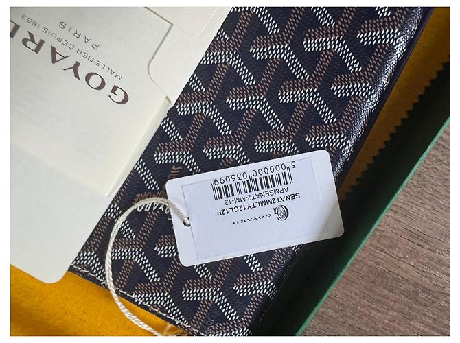 Goyard Senat MM en lona recubierta Azul oscuro - vista 3
