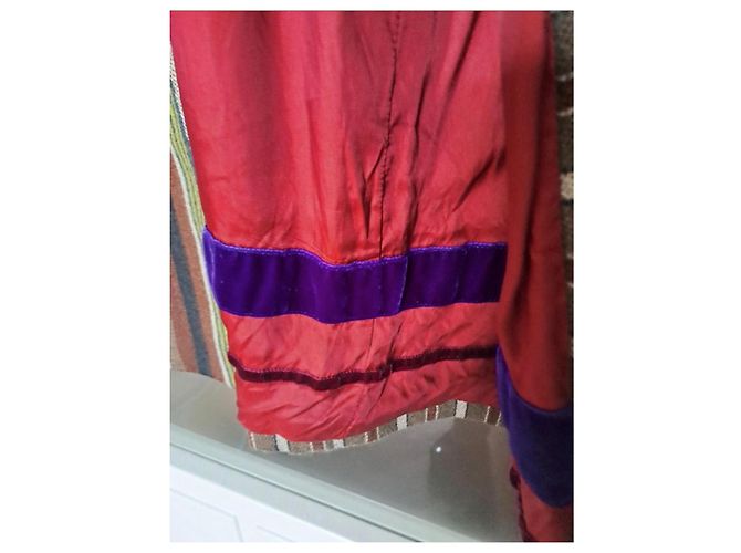 Cappotto lungo Etro a righe multicolore in lana Marrone - vista 6