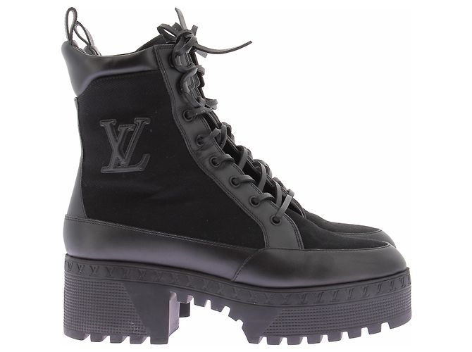 Botas de cuero negro Louis Vuitton Talla 40 - vista 2