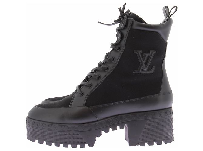 Botas de cuero negro Louis Vuitton Talla 40 - vista 3