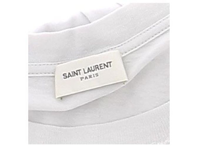 Camiseta de algodón blanca Saint Laurent Blanco - vista 7