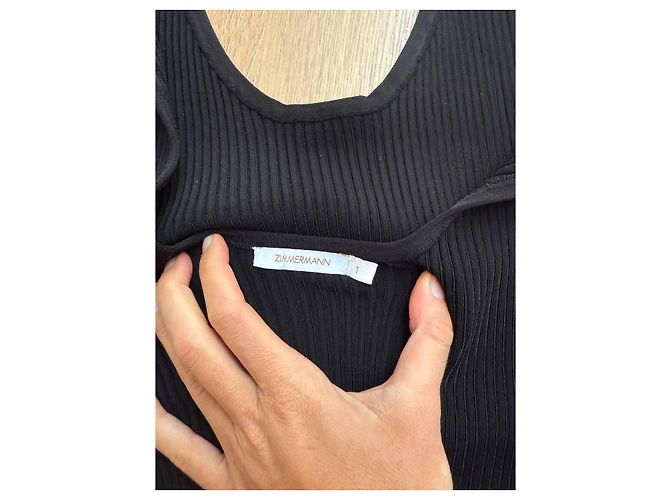 Top Zimmermann negro de viscosa - vista 5