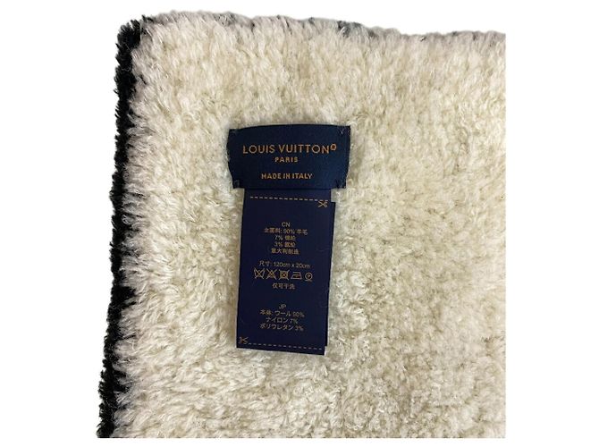 Comfy LV Schal von Louis Vuitton Schwarz Weiß - Ansicht 7