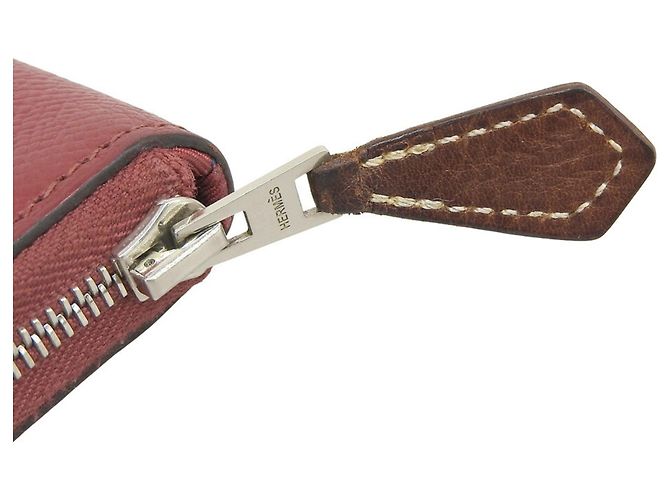 Monedero compacto Azap Silkin de Hermès en rojo Roja - vista 7