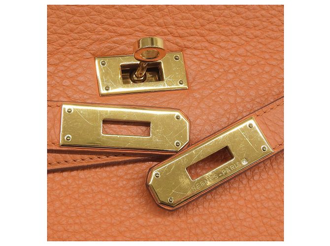 Borsa Hermès Kelly 32 Arancione - vista 5