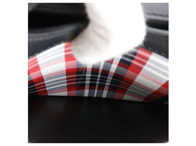 Borsa a tracolla mini in tela a quadri nera Burberry Nero - vista 11