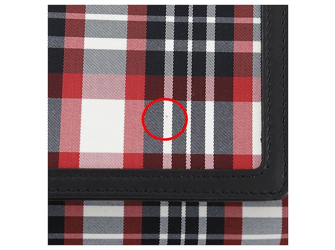 Borsa a tracolla mini in tela a quadri nera Burberry Nero - vista 9
