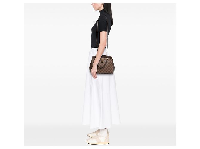 Louis Vuitton Marrone Damier Ébène Rivoli PM - vista 7