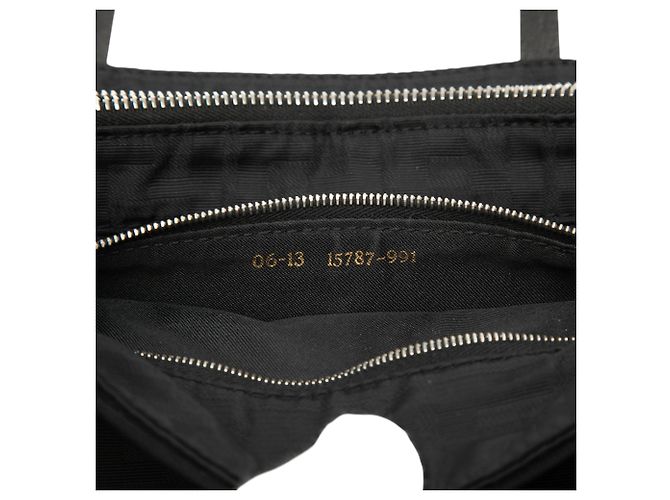 Fendi Schwarze Zucca Canvas Tote - Ansicht 6