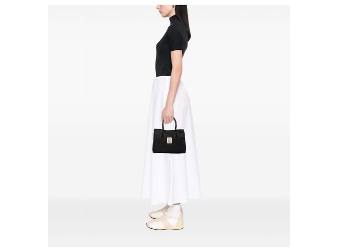 Fendi Schwarze Zucca Canvas Tote - Ansicht 7