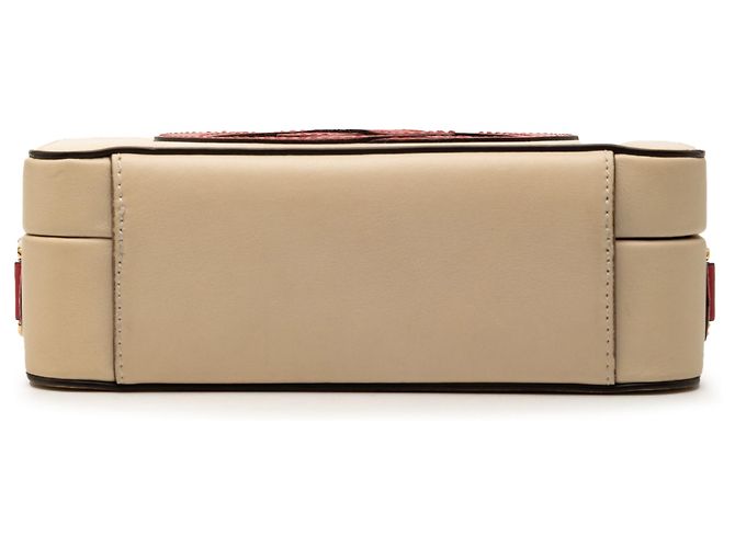 Bolsa transversal em couro marrom com G entrelaçado Gucci Bege - vista 3