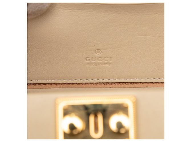 Bolsa transversal em couro marrom com G entrelaçado Gucci Bege - vista 6