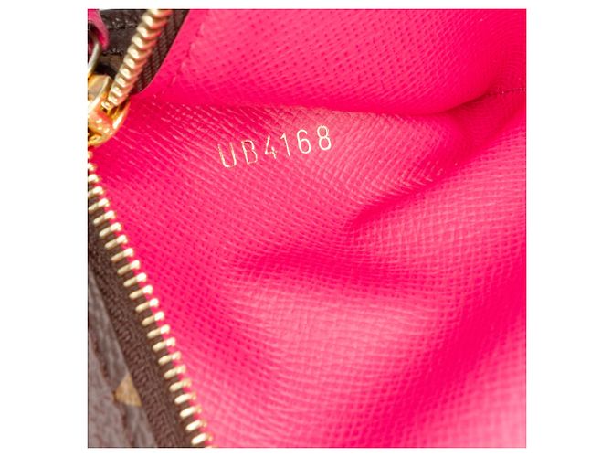 Pochette Weekend con Catena e Animazione Natalizia Louis Vuitton Monogramma Marrone Orsi sugli Sci - vista 6