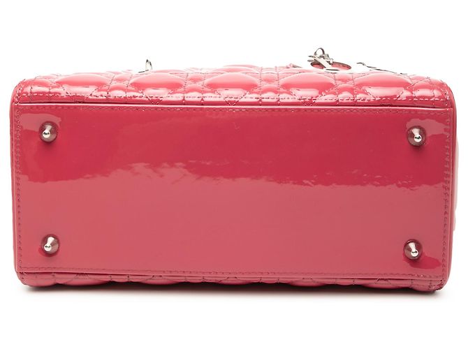 Dior Rosa Medio Patente Cannage Lady Dior - vista 3