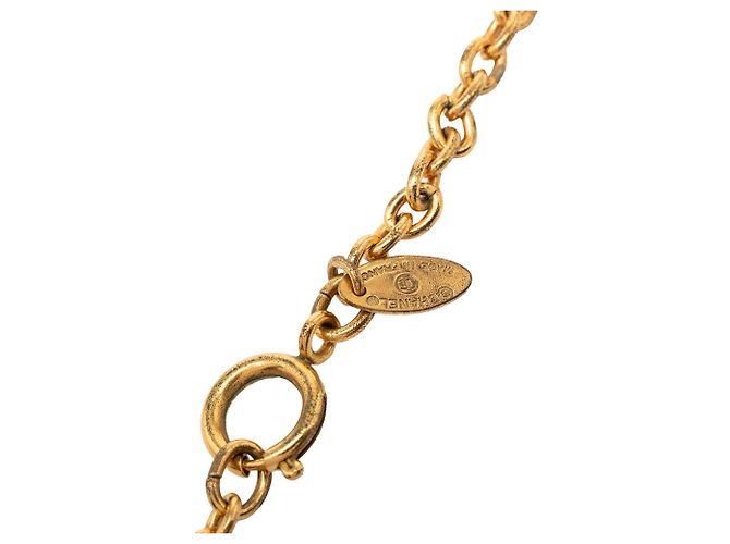 Collana pendente CC trapuntata in oro placcato Chanel D'oro - vista 3