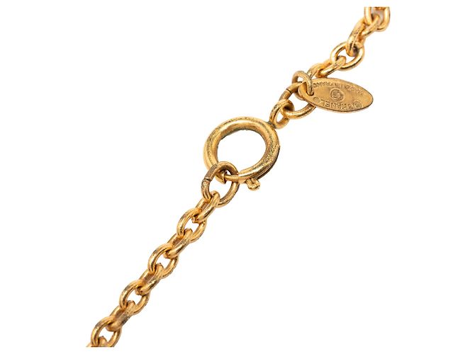 Collana pendente CC trapuntata in oro placcato Chanel D'oro - vista 4