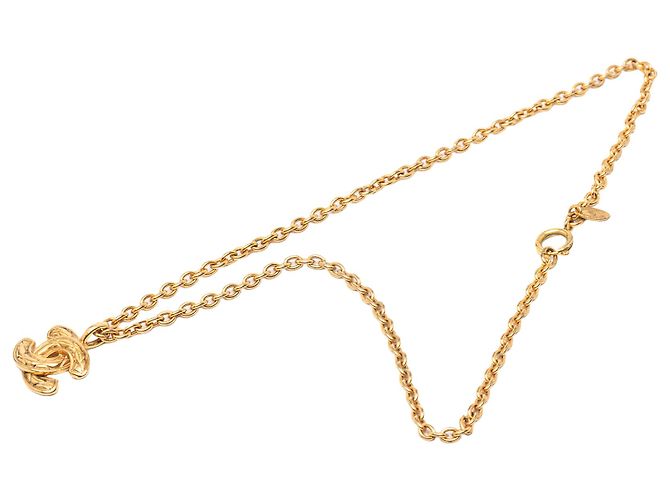 Collana pendente CC trapuntata in oro placcato Chanel D'oro - vista 5