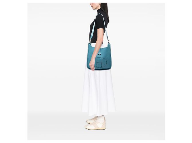 Hermès Blu Clemence Evelyne GM - vista 7
