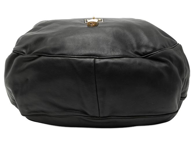 LOEWE Hobo Calle in Pelle Nera con Lucchetto Nero - vista 3