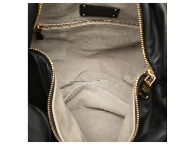 LOEWE Hobo Calle in Pelle Nera con Lucchetto Nero - vista 4