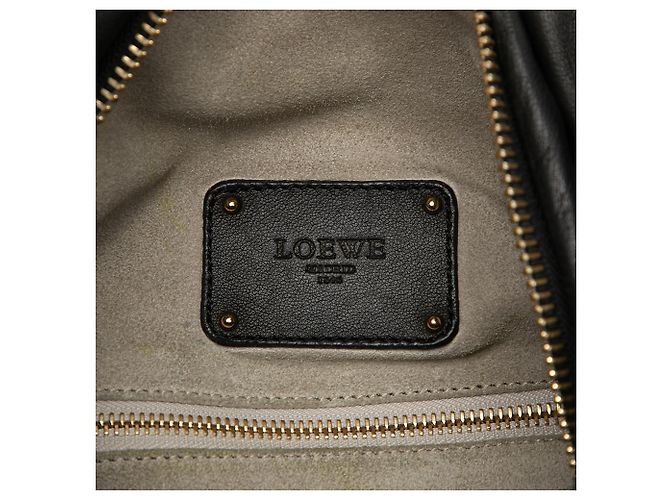 LOEWE Hobo Calle in Pelle Nera con Lucchetto Nero - vista 5