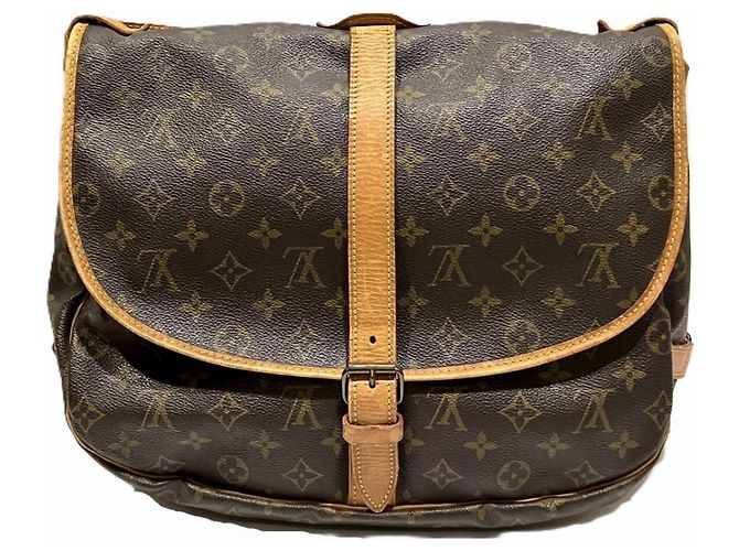 Bolsa de Ombro Saumur 35 Monograma Louis Vuitton Marrom - Ansicht 2