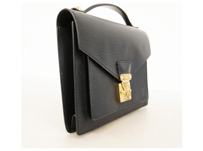 Borsa Louis Vuitton Epi Monceau 28 M52122 Nero - vista 2