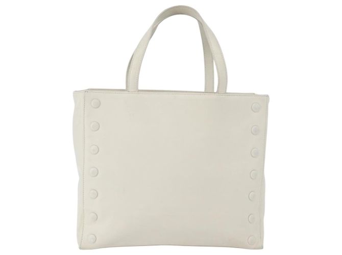 Céline Borsa a mano in pelle Celine Bianco - vista 2