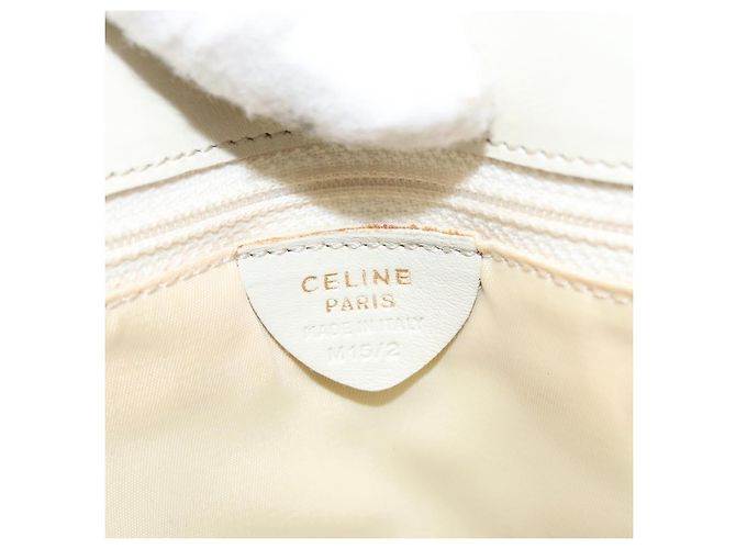 Céline Borsa a mano in pelle Celine Bianco - vista 6