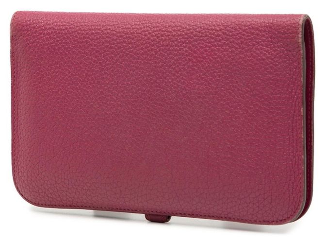 Portafoglio Lungo Dogon GM di Hermès in Viola e Tosca Porpora - vista 2