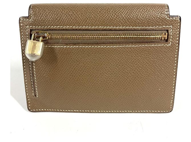 Monedero compacto Kelly Pocket de Hermès en gris Etoupe Castaño Gris pardo - vista 2