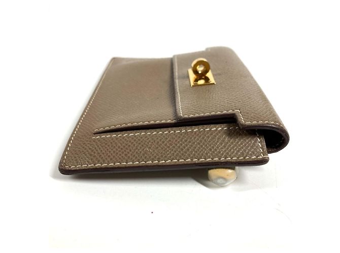 Monedero compacto Kelly Pocket de Hermès en gris Etoupe Castaño Gris pardo - vista 3