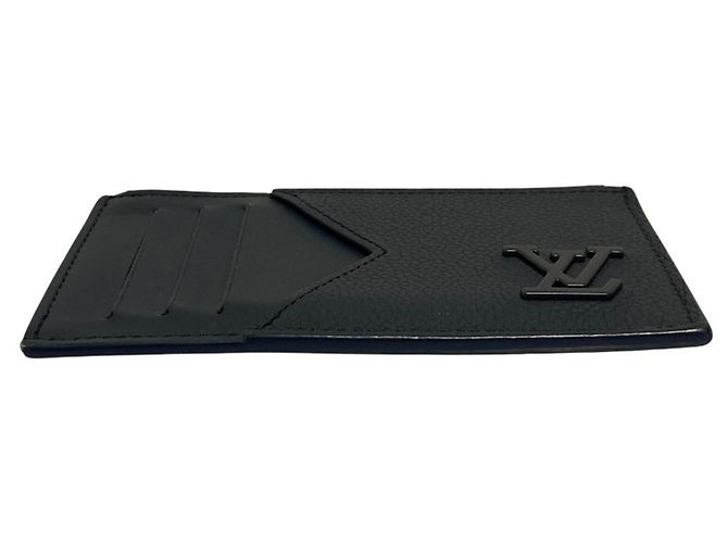 Billetera compacta Louis Vuitton Aerogram Fragment Azul marino - vista 4