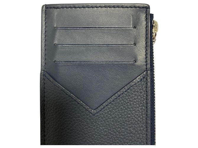 Billetera compacta Louis Vuitton Aerogram Fragment Azul marino - vista 5