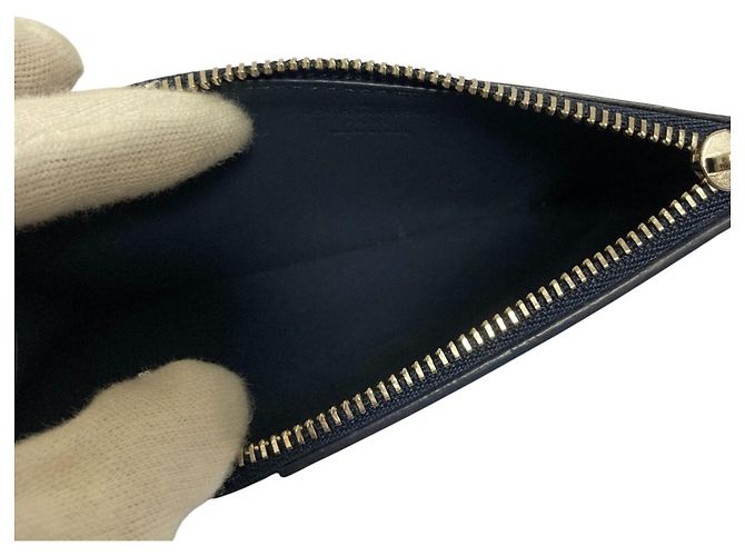 Billetera compacta Louis Vuitton Aerogram Fragment Azul marino - vista 6