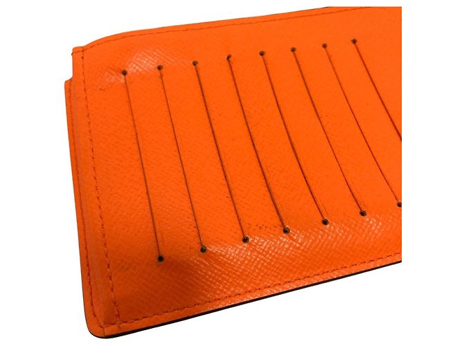 Cartera Larga Brazza Louis Vuitton Castaño Azul Naranja - vista 11