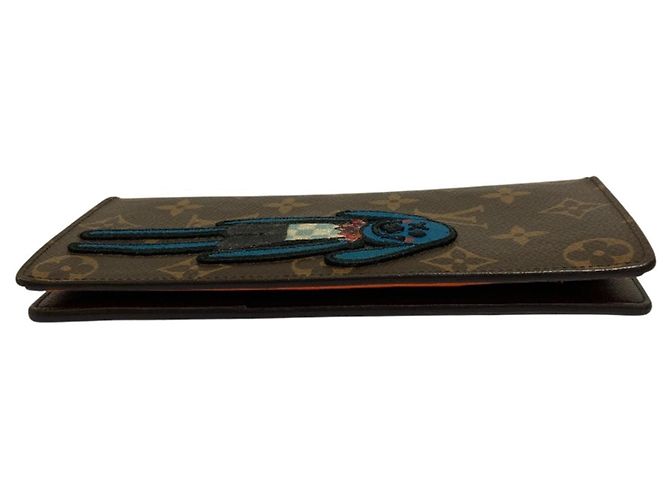 Cartera Larga Brazza Louis Vuitton Castaño Azul Naranja - vista 3